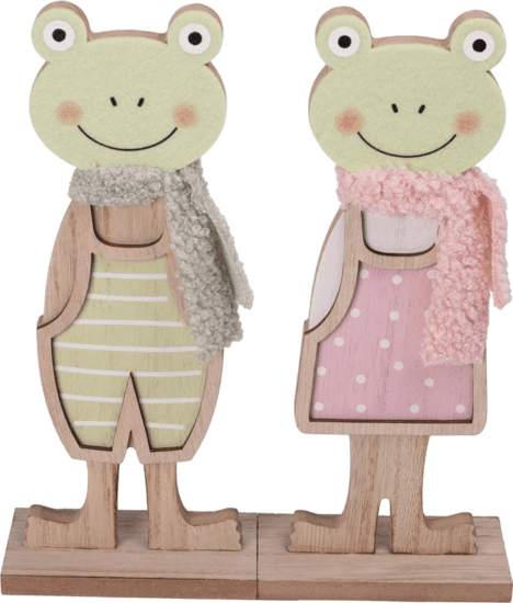 Iris Fa béka fiú/lány dekorációs figurák 10x5x23cm(2db/csomag)