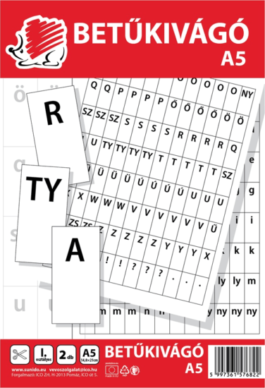 ICO Süni A5 betűkivágó (2lap/csomag)