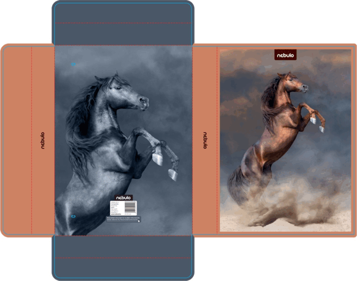 Nebulo A4 hullámkarton füzetbox - Szürke ló Nebulo A4 hullámkarton füzetbox - Szürke ló
