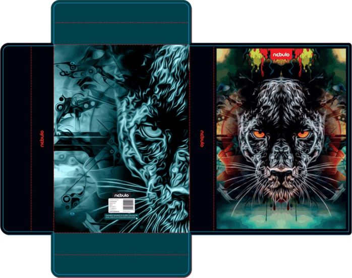 Nebulo A4 hullámkarton füzetbox - Párduc