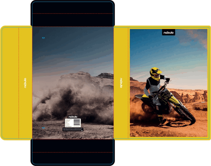 Nebulo A4 hullámkarton füzetbox - Motocross