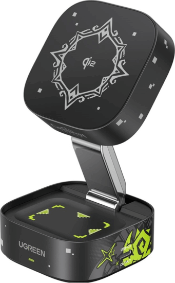 Ugreen W702 Genshin Impact Qi2 2in1 Töltőállomás 15W - Fekete