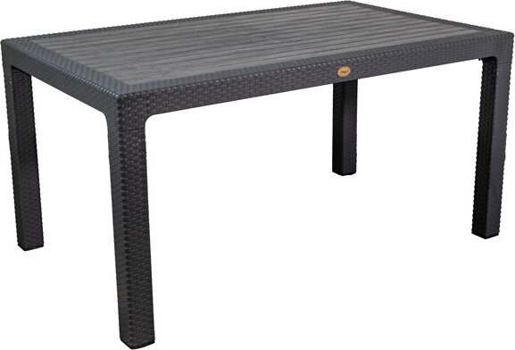 Iris GF-210 ECO Műanyag kerti rattan asztal 90x150cm - Szürke