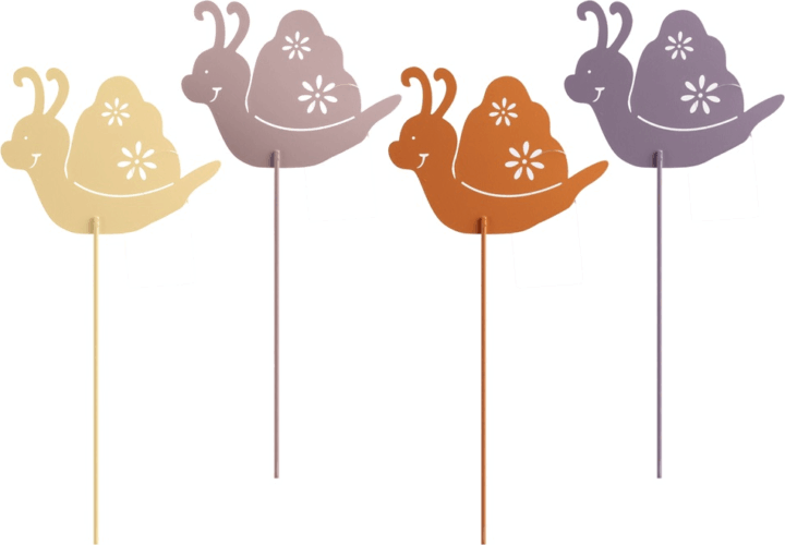 Iris dekor fém beszúró csiga dekoráció/növénytámasz szett 10x7,5/33cm