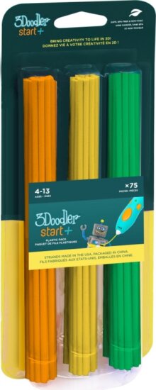 Sunen 3Doodler Start 3DS-ECO-MIX2-75 3D Nyomtató toll utántöltő - Vegyes szín (75db/csomag)