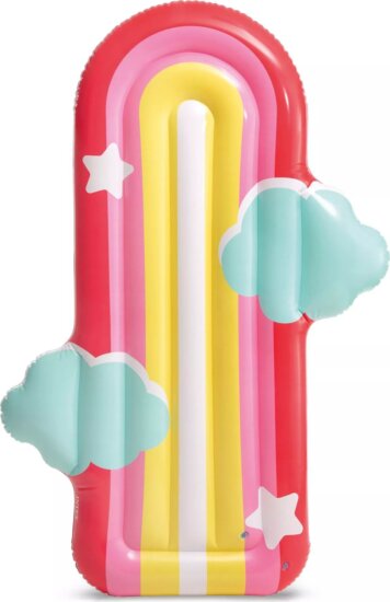 Intex: Szivárvány matrac felhőkkel (175 x 117 cm)