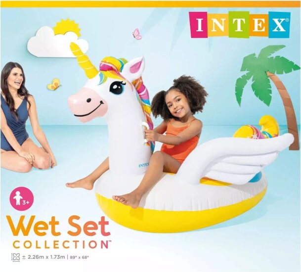 Intex: Unikornis lovagló matrac (226 x 173 cm)