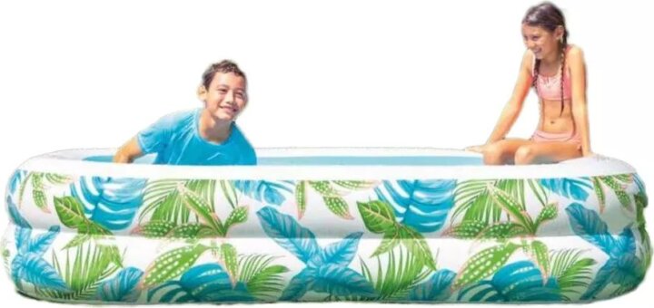 Intex: Trópusi felfújható családi medence (229 x 152 x 48 cm) - Mintás