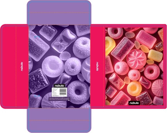 Nebulo Candy A5 hullámkarton füzetbox Nebulo Candy A5 hullámkarton füzetbox