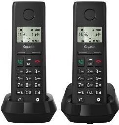 Gigaset Pure Duo 200 Wireless DECT Asztali telefon - Fekete