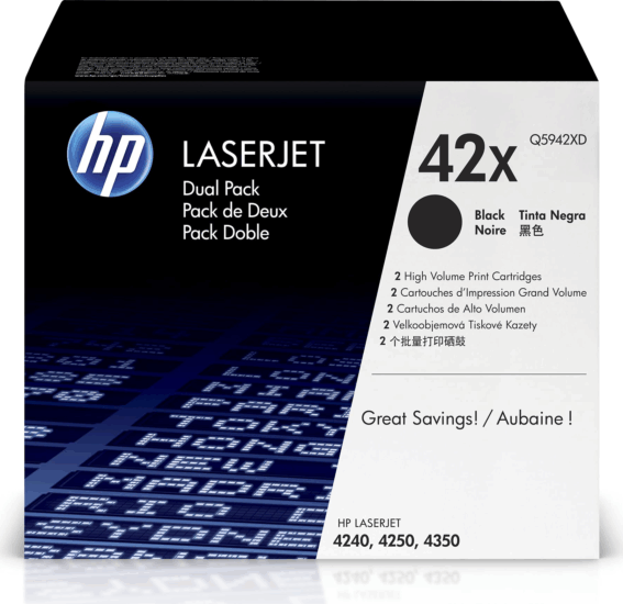 HP 42XD Eredeti Toner - Fekete (2 darab)