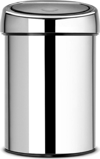 Brabantia Touch 3 literes érintőfedeles fém szemetes - Fényes acél