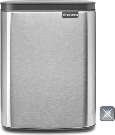 Brabantia BO 7 literes Fali / Álló fém szemetes - Matt Szürke