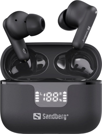 Sandberg 126-52 Bluetooth Fülhallgató Headset Töltőtokban - Fekete