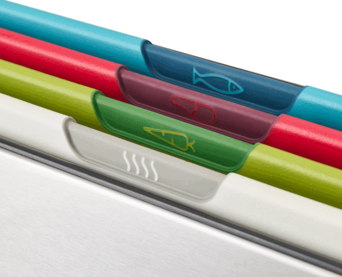 Joseph Joseph Folio Icon Steel 4 darabos Vágódeszka készlet - Vegyes színek