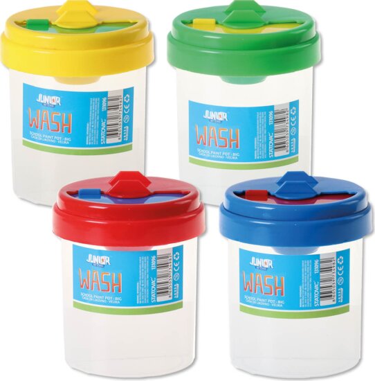 Junior közepes méretű műanyag ecsettál tetővel - Többféle Junior közepes méretű műanyag ecsettál tetővel - Többféle