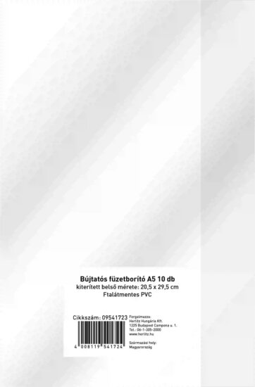 Herlitz A5 Füzetborító (10 db/csomag) - Átlátszó