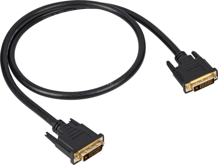 Sharkoon DVI-D apa - DVI-D apa (24+1) kábel 1m - Fekete Sharkoon DVI-D apa - DVI-D apa (24+1) kábel 1m - Fekete