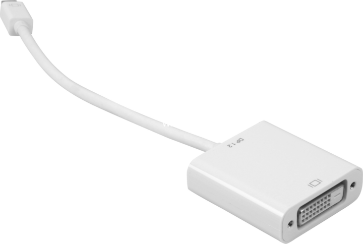 Sharkoon Mini Displayport apa - DVI-D anya Adapterkábel 0.15m - Fehér