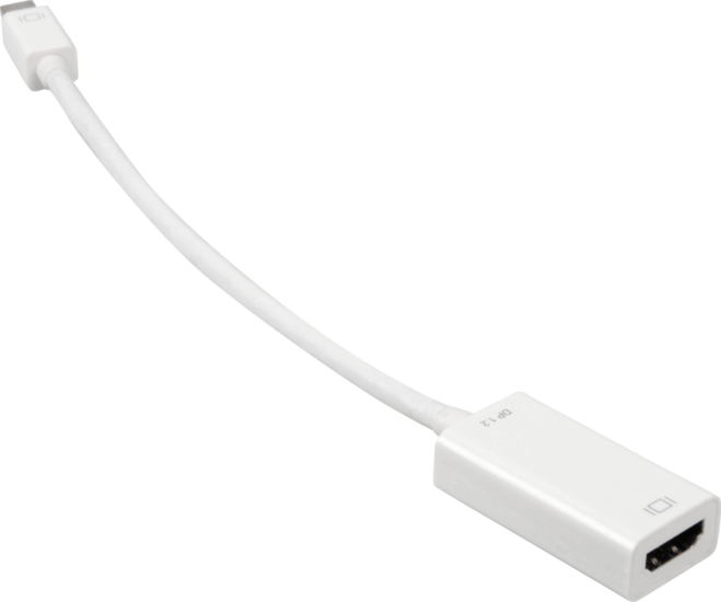 Sharkoon Mini Displayport apa - HDMI anya Adapterkábel 0.15m - Fehér