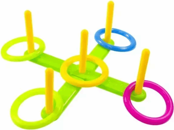 Műanyag ügyességi karikadobáló játék - Zöld