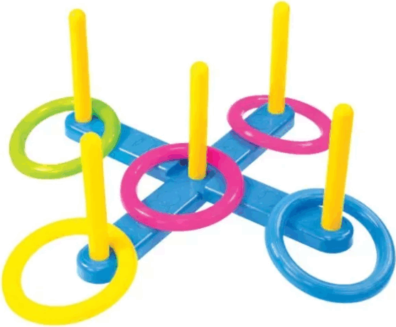 Műanyag ügyességi karikadobáló játék - Kék