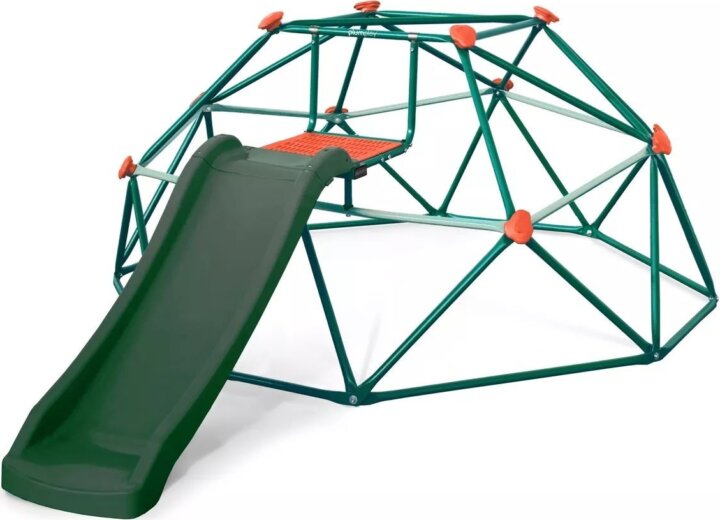 Plum Deimos Fém kupolamászóka csúszdával 261 x 182 x 90 cm - Zöld