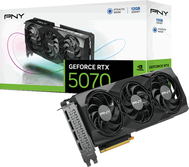 PNY GeForce RTX 5070 12GB GDDR7 Triple Fan Videókártya PNY GeForce RTX 5070 12GB GDDR7 Triple Fan Videókártya