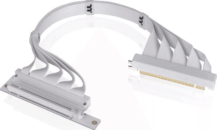 Thermaltake PCI-E 4.0 Dual Riser Kábel 40 cm - Fehér