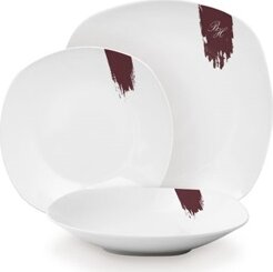 Berlinger Haus BH/10203 18 darabos tányér készlet - Fehér/Bordó