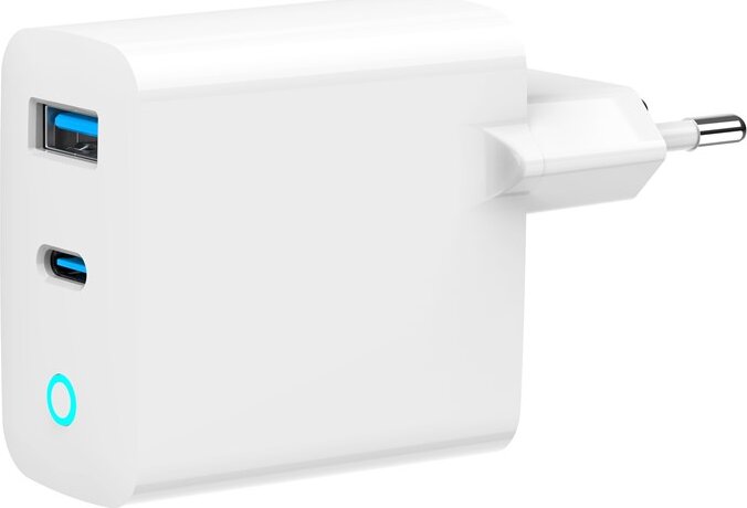 Gembird PDQC45L USB-A / USB-C Hálózati Gyorstöltő Adapter 45W - Fehér