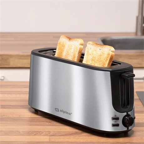 Alpina 47351 2 szeletes kenyérpirító 1000W - Inox