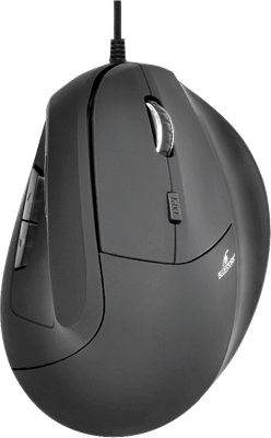 Bluestork M-W-ERGO Vezetékes Ergonómikus Egér - Fekete