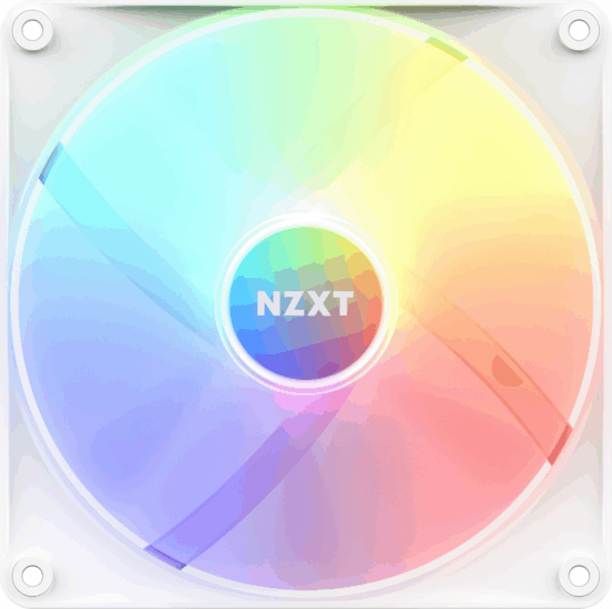 NZXT F140 Core 140mm PWM RGB Rendszerhűtő - Fehér (2db/csomag)