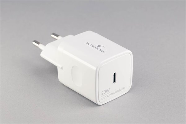Bluestork PW-20-C USB-C Hálózati Töltő Adapter 20W - Fehér