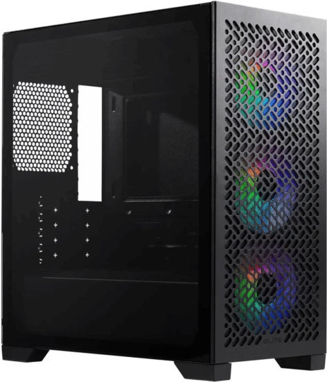 Cooler Master Elite 302 Midi Torony Számítógépház + 3db 120mm ARGB Ventilátor - Fekete Cooler Master Elite 302 Midi Torony Számítógépház + 3db 120mm ARGB Ventilátor - Fekete