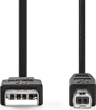 Nedis CCGL60100BK50 USB-A apa - USB-B apa 2.0 Nyomtató kábel 5m - Fekete