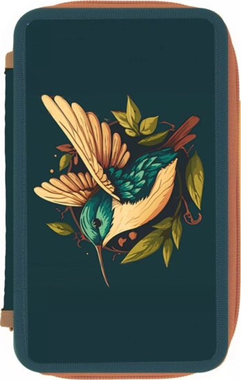 Herlitz: Kolibri mintás töltetlen emeletes tolltartó lányoknak - Mintás