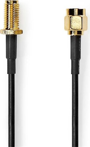 Nedis CSGL02010BK20 SMA apa - SMA anya kábel 2m - Fekete