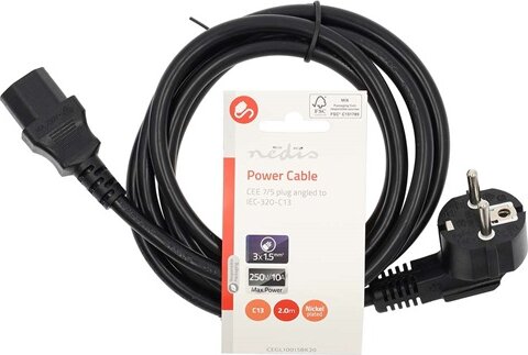 Nedis CEGL10015BK20 220V Hálózati Tápkábel 3m - Fekete Nedis CEGL10015BK20 220V Hálózati Tápkábel 3m - Fekete
