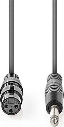 Nedis COTH15120GY15 6.35mm Jack apa - XLR anya Audio Kábel 1.5m - Szürke
