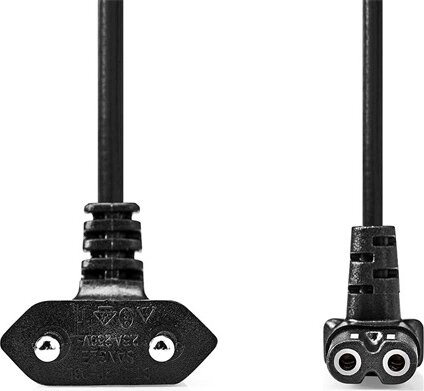 Nedis CEGL11075BK20 220V Hálózati Tápkábel 2m - Fekete