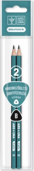 Ars Una Háromszögletű "B" grafitceruza csíkos mintával (2 db / csomag)