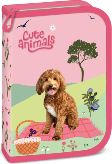 Ars Una Cute Animals Doggie töltött tolltartó lányoknak - Mintás