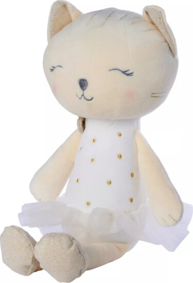 Nicotoy Sparkle Fehér cica plüss figura 30 cm