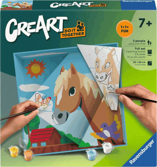 Ravensburger CreArt Do it together Lovas számfestő készlet Ravensburger CreArt Do it together Lovas számfestő készlet