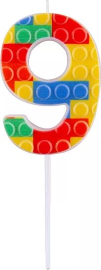 Építőkocka mintás számos gyertya - 9