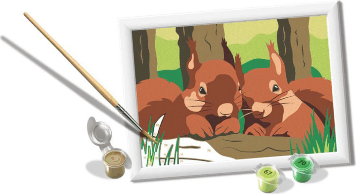 Ravensburger CreArt Kifestő készlet - Ölelkező mókusok