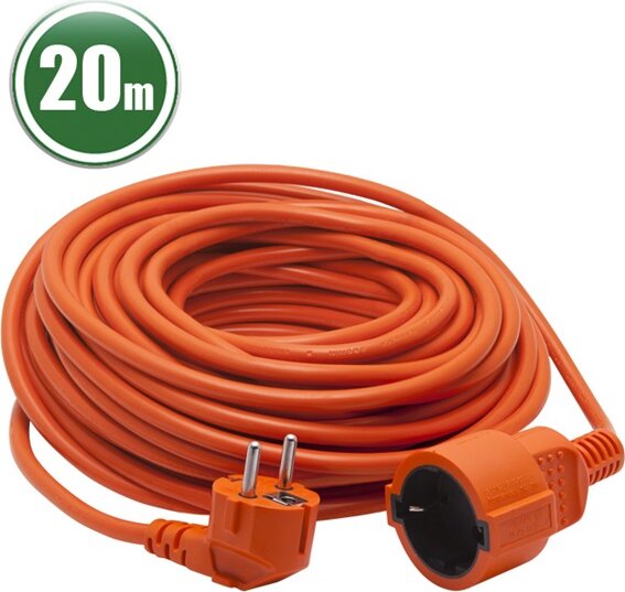 Delight 20502OR 250V Lengőcsatlakozó hosszabbító 20m - Narancssárga