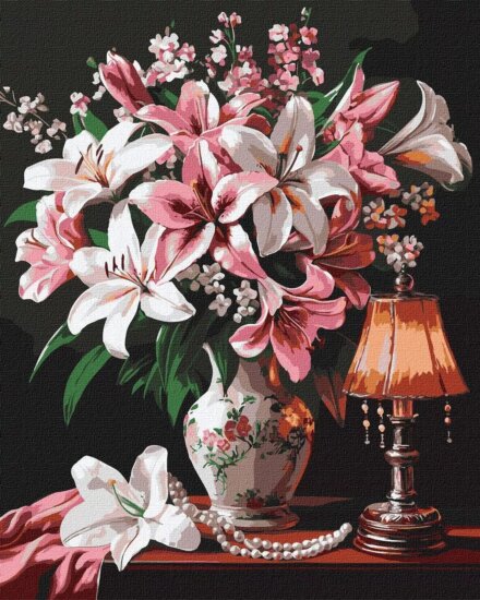 Ideyka Festés számok szerint Kifinomult liliomok - 40 x 50 cm